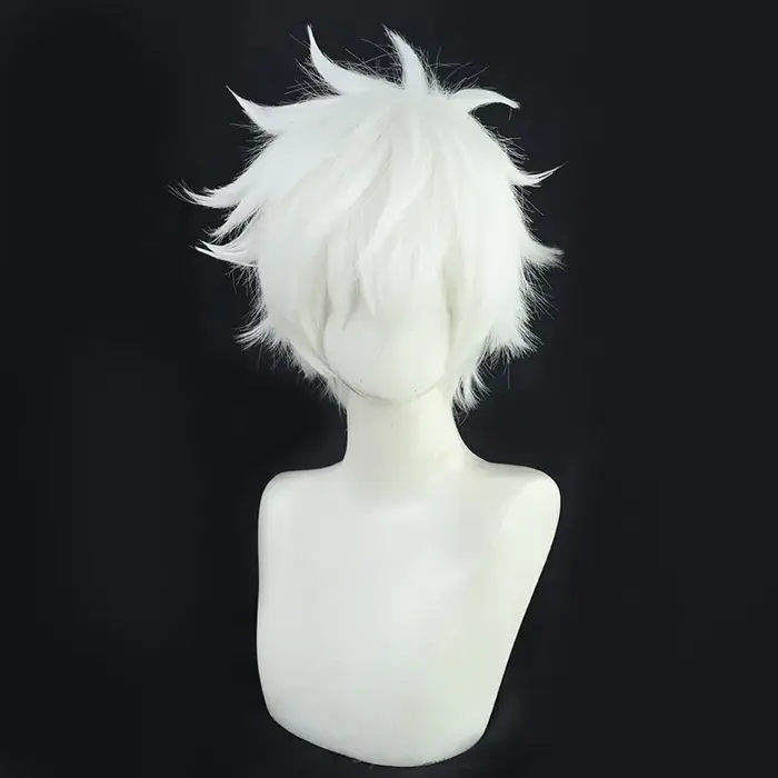 Perruque de Cosplay Anime Link Click Lucas, cheveux courts blancs Lu Guang, perruques synthétiques r