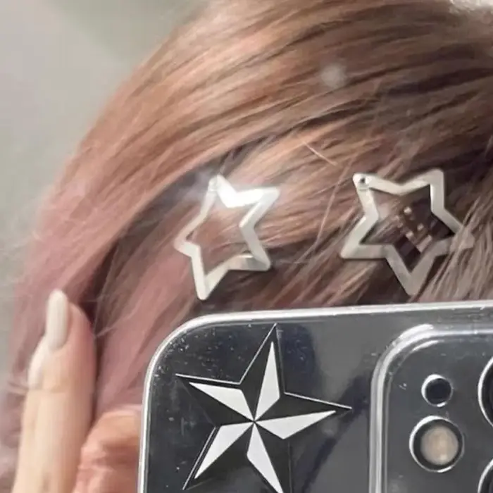 31BB 50 pièces pince à cheveux étoile élégante sophistiquée avec des motifs d'étoiles portable pour confort sûr dans