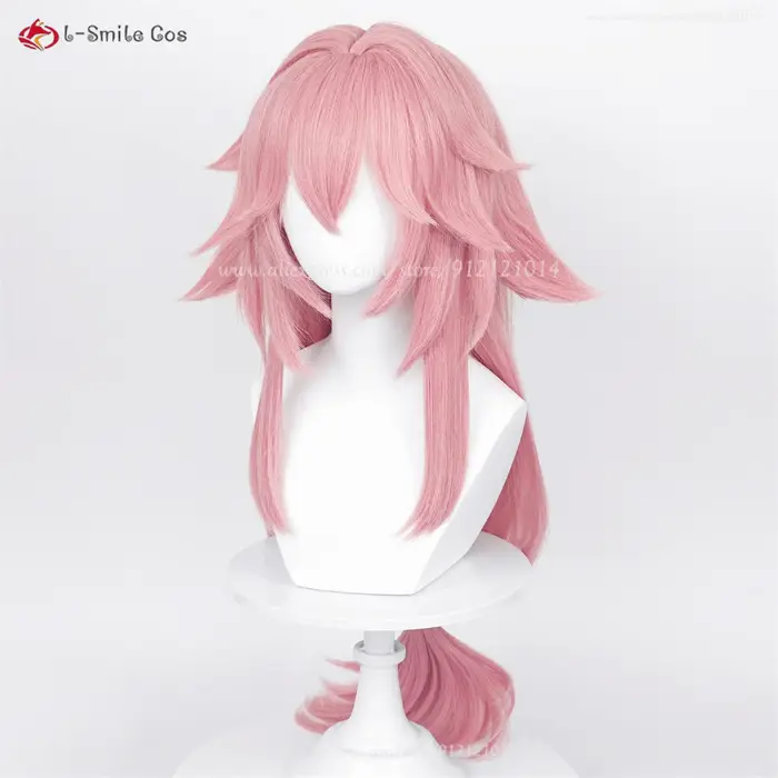 Perruque de Cosplay Anime Yae Miko de haute qualité