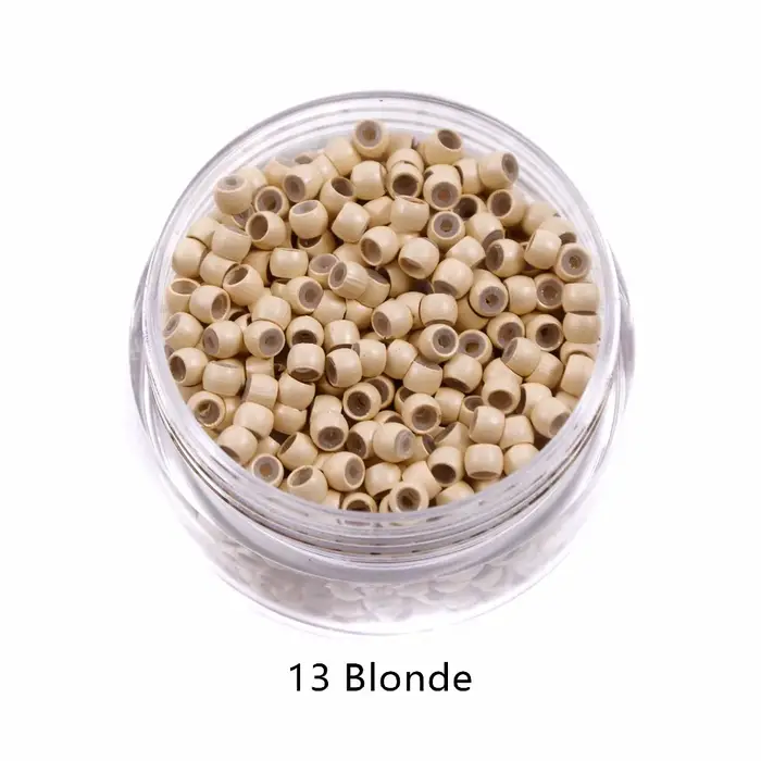 1000 pièces 3mm Nano Silicone doublé Micro anneau perles d'extension de cheveux