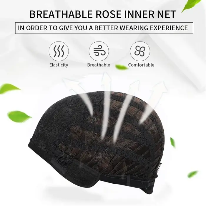 Perruque Bob courte naturelle avec bandeau réglable