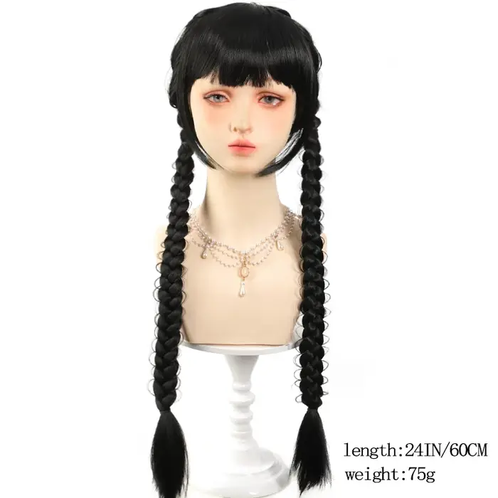 Extensions capillaires synthétiques tressées longues de 24 pouces pour femmes, accessoires capillaires en Fiber de haute température