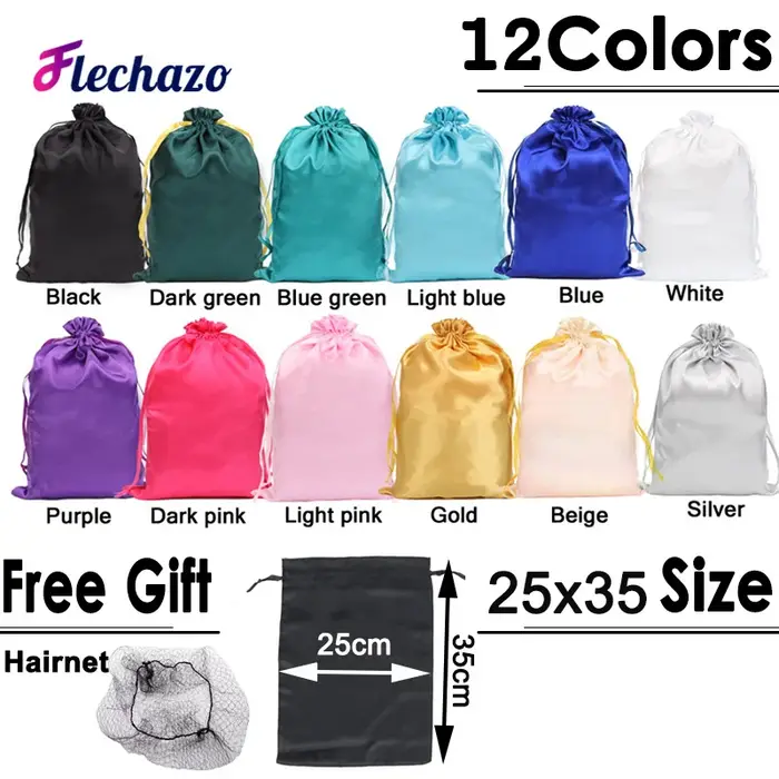 Sac en Satin pour Perruque