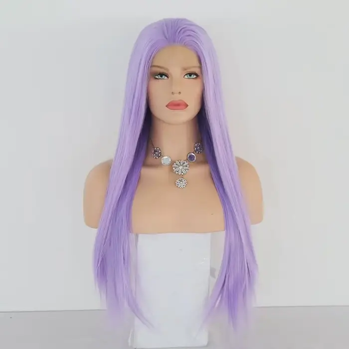 Perruque Lace Front Wig synthétique lisse violette