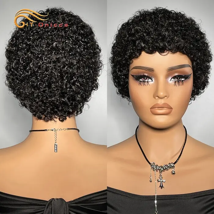 Kinky Curly Human Hair Wigs for Women
