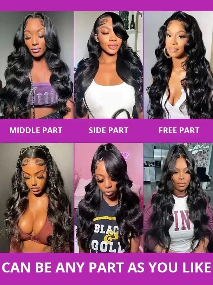 Perruques de cheveux humains péruviens bruts, Body Wave, densité 250%, 40 42 pouces, 13x6 HD, 13x4,
