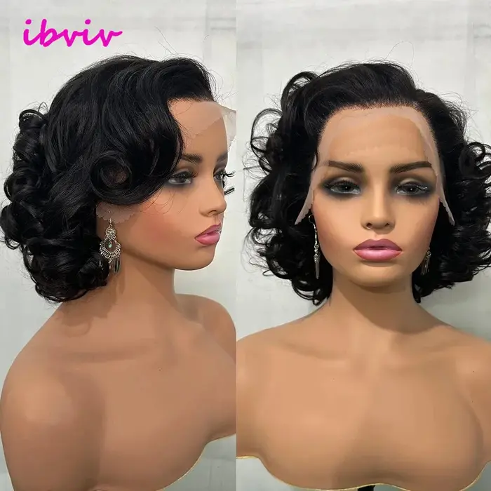 Perruque Lace Front Wig sans colle 100% cheveux humains