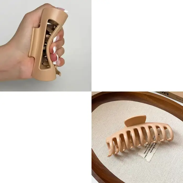 Pinces à cheveux requin en silicone, poignée solide antidérapante, accessoires pour cheveux élégants