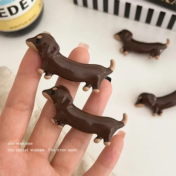 Pince à cheveux fantaisie en forme de chien mignon