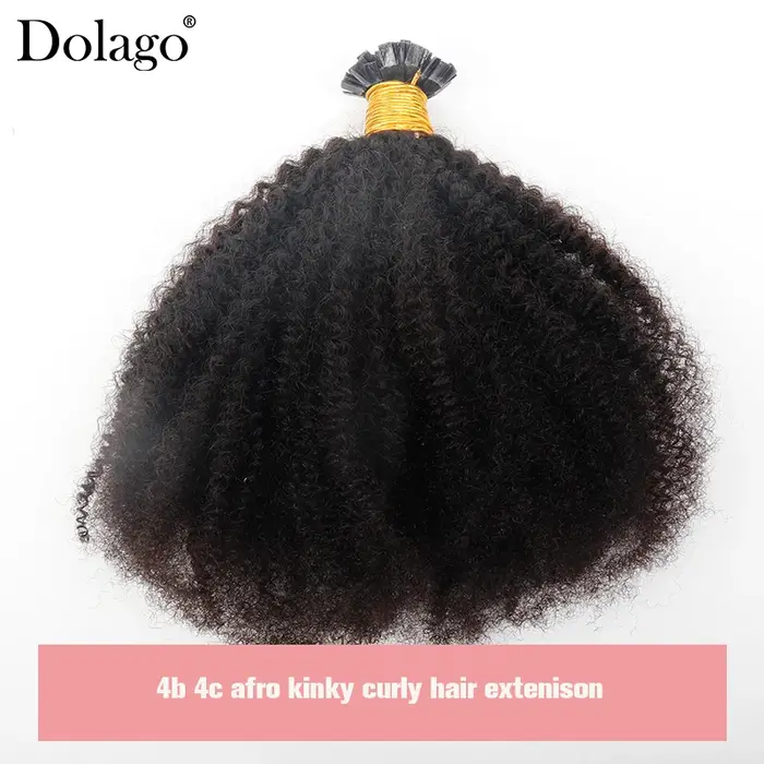 Dolago-Extensions de cheveux afro crépus bouclés pour femmes, Bundles de cheveux humains noirs natur