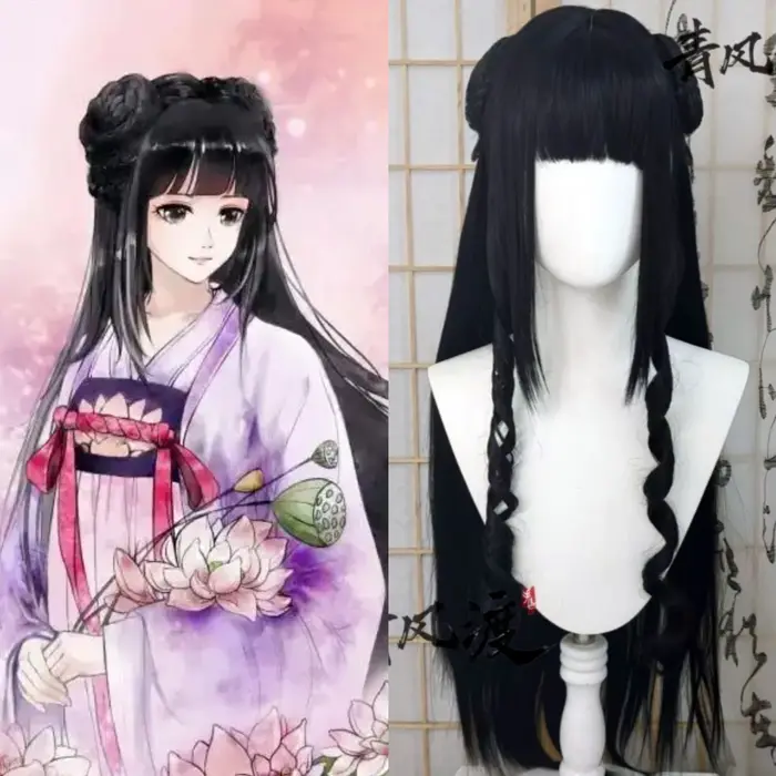 Jiang Yanli Jiang Cheng perruque personnalisée Mo Dao Zu Shi grand maître de la culture démoniaque MDZS Cosplay perruque Wei Wuxian Cosplay