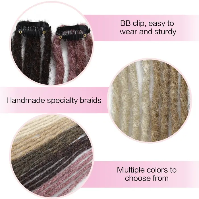 Extensions de cheveux synthétiques à clipser, 2 pièces, perruque synthétique, accessoires de cheveux bohème pour femmes, usage quotidien/soirée
