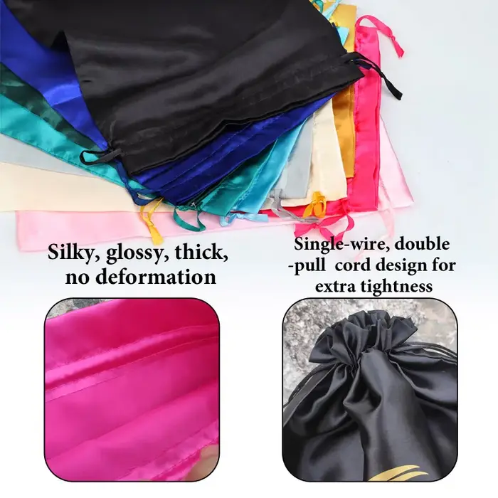 Sac en Satin pour Perruque