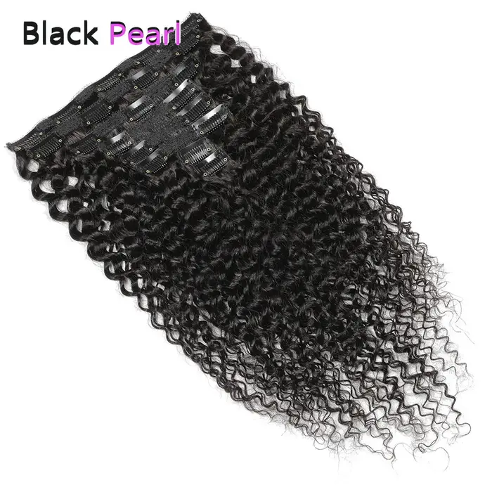 Extensions de cheveux bouclés à clipser Black Pearl Jerry Curly