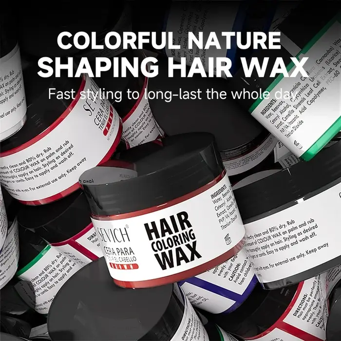 Cire de couleur de cheveux temporaire