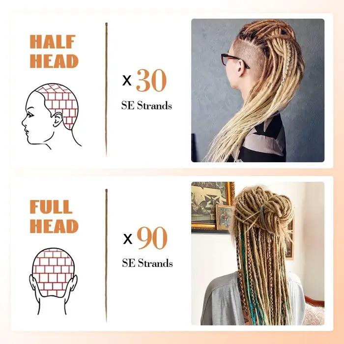 Extensions de Dreadlock synthétiques de 24 pouces