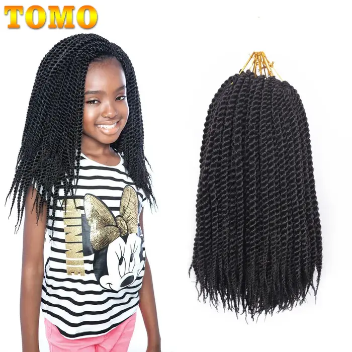 TOMO Extensions de cheveux au Crochet 22 brins 12 "14" 16 "18" 20 "22" tresses au
