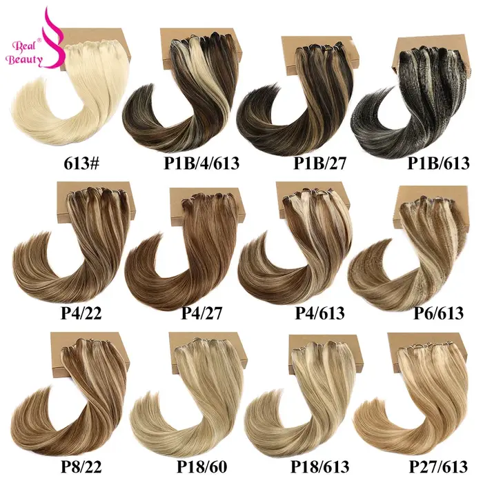 Tissage en lot brésilien Remy naturel Balayage blond cendré