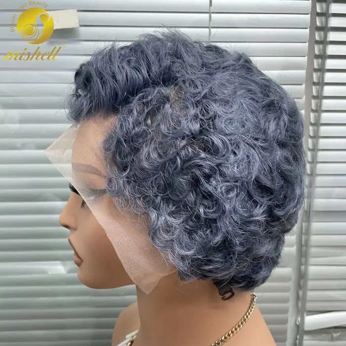 Perruque courte grise coupe Pixie