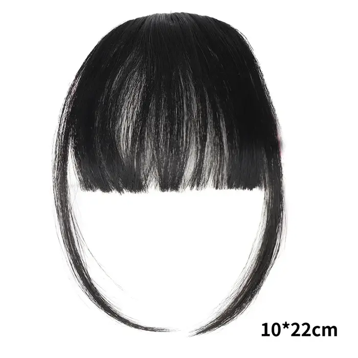Extension de Cheveux Synthétiques à Frange d'Air avec réinitialisation, Postiche Invisible, Degré de