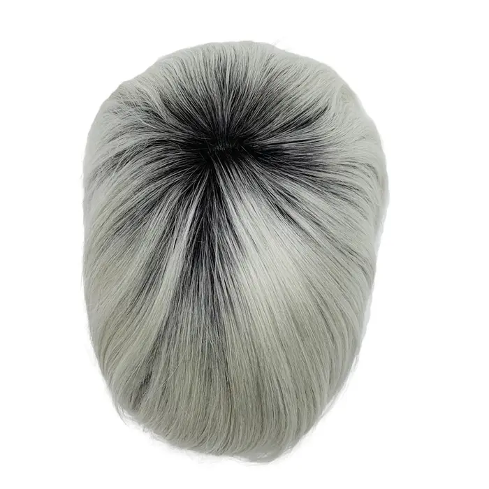 Cheveux humains toupet de couleur T de base de peau mince très frais