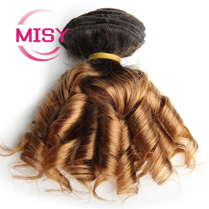 Tissage en lot brésilien naturel Remy bouclé ombré pour femme