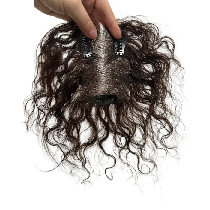 Topper de cheveux bouclés en cheveux naturels