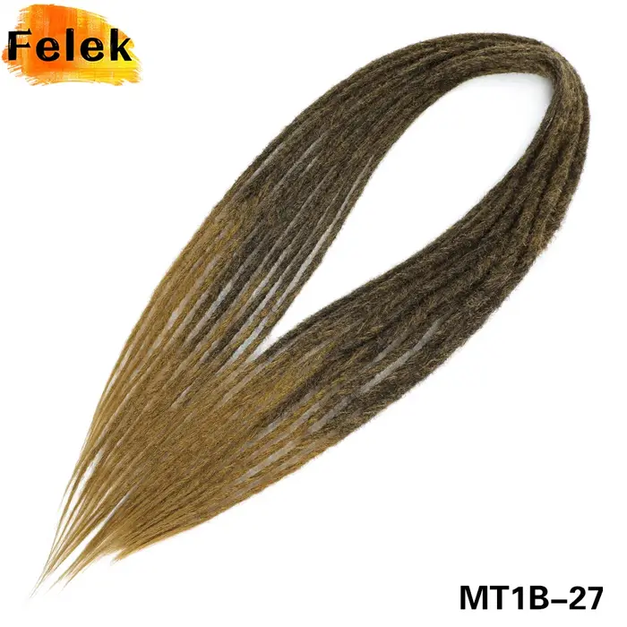 Extensions de cheveux Dreadlocks doux 24 pouces synthétiques Double extrémité Faux Locs Crochet tresses Bug fait à la
