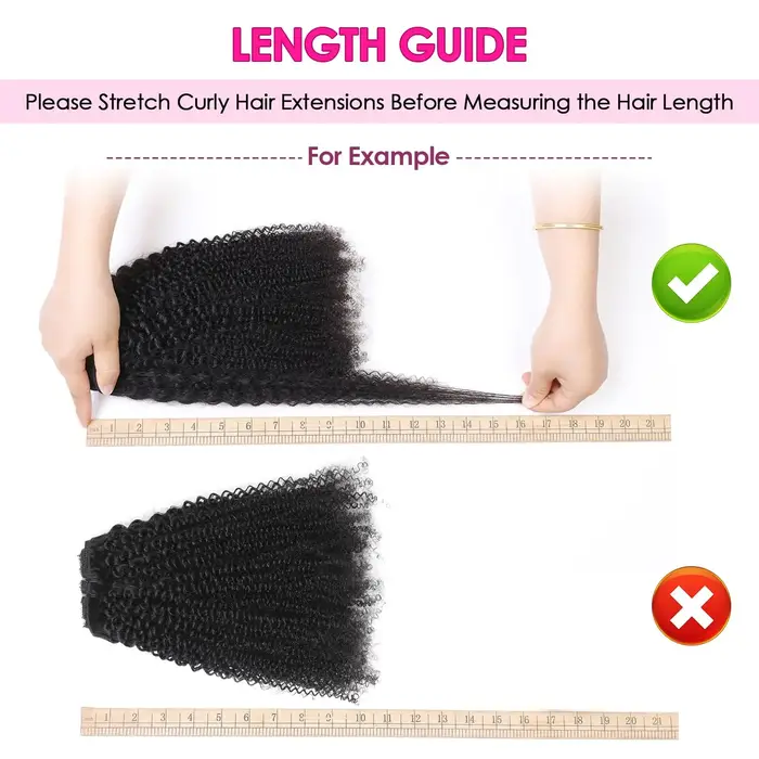 Extensions de cheveux humains bouclés crépus 4C à clipser