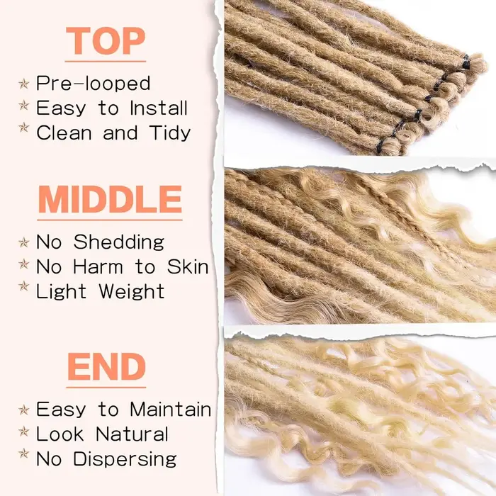 Extensions capillaires synthétiques 24 pouces, 16 brins/Lot, tresses SE Dreadlocs, 3 en 1, Style Hip