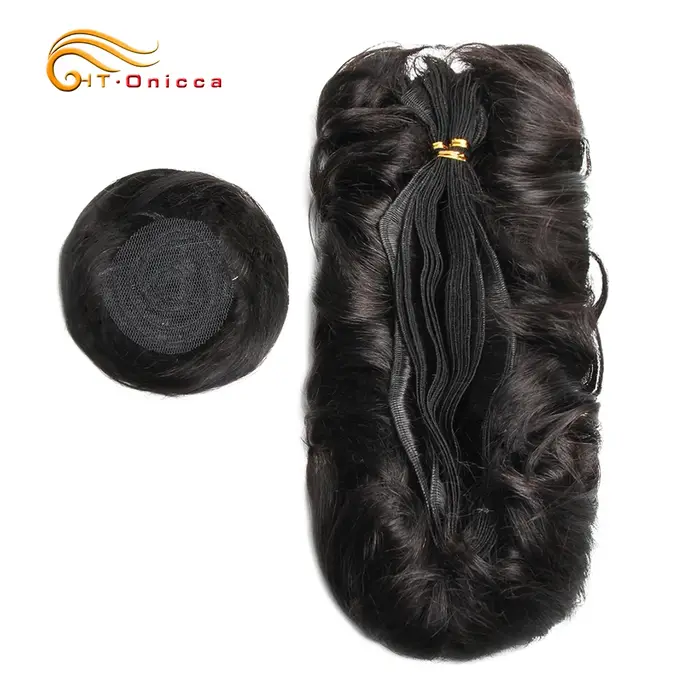 28 pièces paquets de cheveux humains bouclés